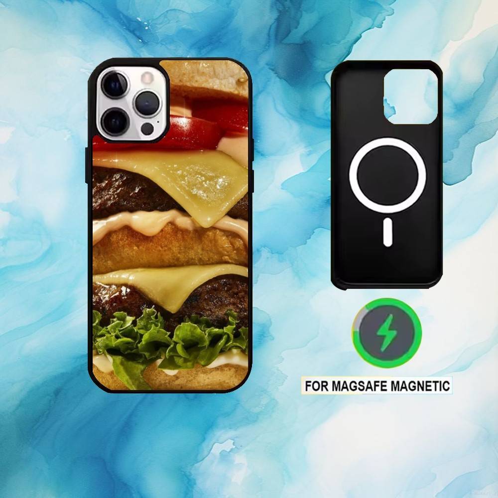 

Hamburger Set Meal Phone Case For iPhone17,16,15,14,13,12,11 Plus,Pro Max Magnetic For Magsafe Wireless Charging iPhone13PROMAX