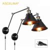 Vintage Wall Lamp Industrial Wall Lights Adjustable Led Wall Light Sconces Wall Bedroom Light American Country Retro Lighting 25-26