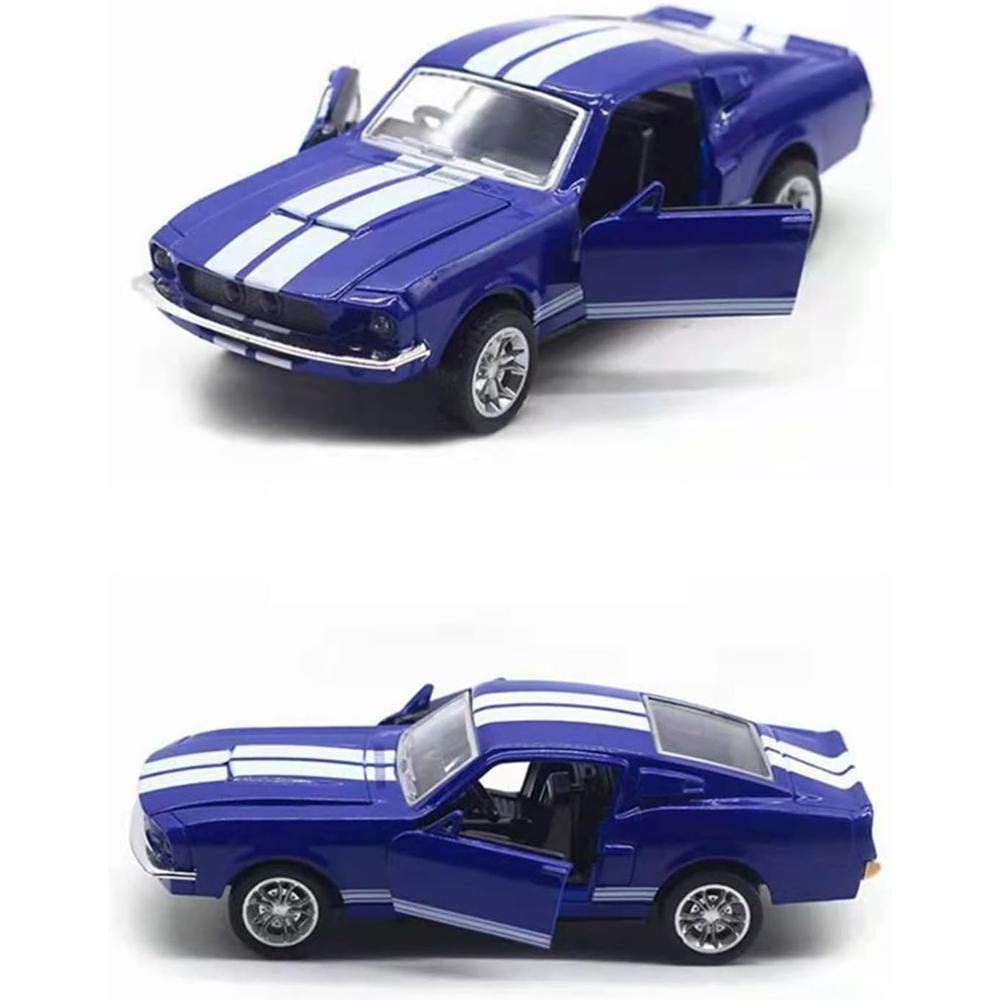 1/32 Scale Toy Car Model for Ford Mustang Vintage Alloy Diecast Car Model Classic Pull Back Car Replica for Kids Gift