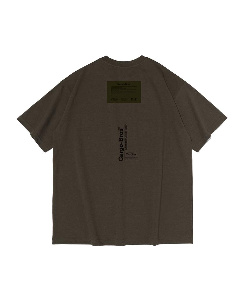 CARGOBROS (Big Size) Lettering Point Short Sleeve T-Shirt (Khaki)