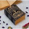 Celestial Tree of Life Journal Vintage Lock Diary with Moon Phases | Handmade Spellbook, Grimoire, Witchcraft Notebook, Book of Shadows