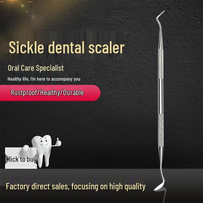 Stainless Steel Dental Tool Set with Tweezers, Mirror, and Probe for Dentists
