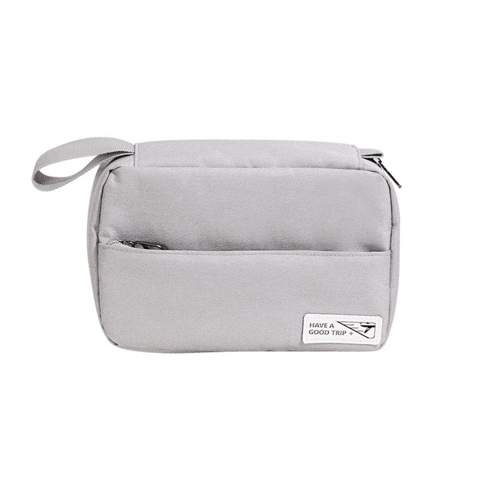 

Легкая трехслойная дорожная сумка-крючок для умывальных принадлежностей, органайзер для макияжа для командировок, 5 цветов, крючок для удобного подвешивания и хранения, мешочек серый