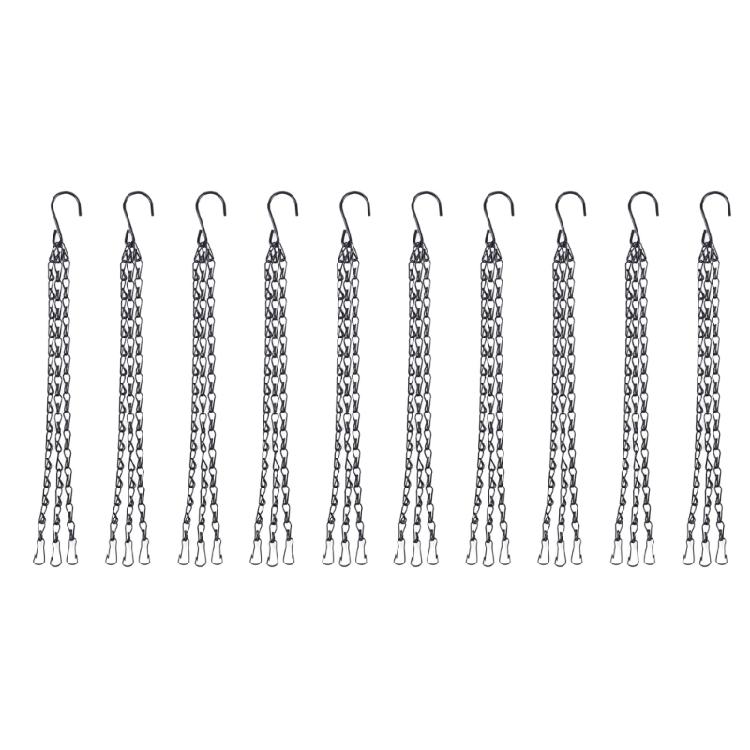 Hanging Basket Flower Pot Chain Hydroponic Plant GrowsTool with 3 Hooks Ornament