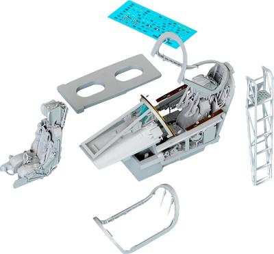 Reskit Jaguar Cockpit Detail Version Plastic Model Parts 1/48 GR.1/1A (for Airfix) RSKU48-0581