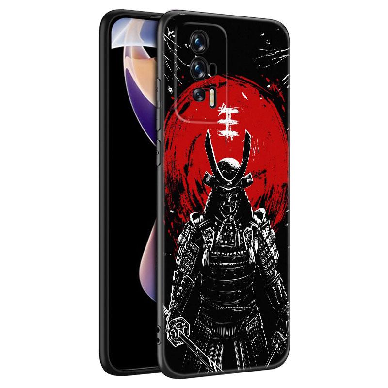 

Японский самурайский арт черный чехол для телефона Xiaomi Redmi 7A 8A 9A 10A 11A 9C 10C 12C 13C 11 Prime A1 A2 Plus 12 4G Note 9T 12R Redmi 8A