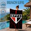 Pau-lo Fc Emblem Printed Microfiber Beach Towel, Soft And Absorbent, Quick-Dry, Ideal for Summer Travel, Beach Essential, Swimming Pool