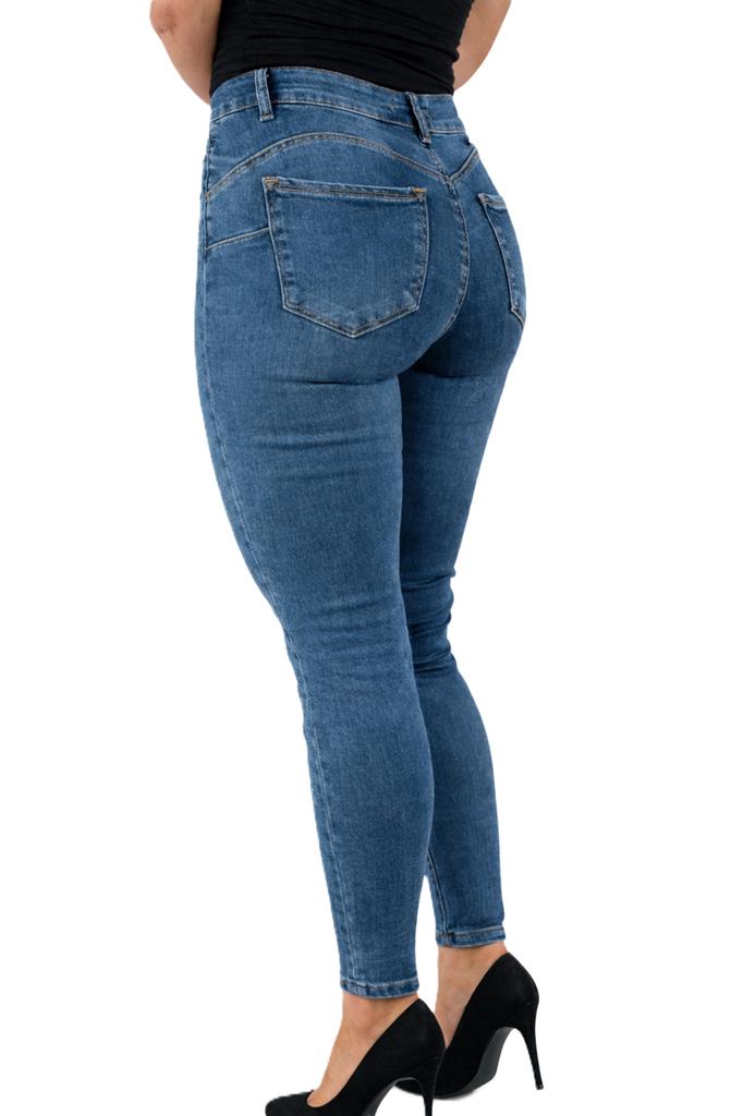 .Sara - Damen Skinny Jeans Push-Up High Waist - S9695-4 38 Hosen