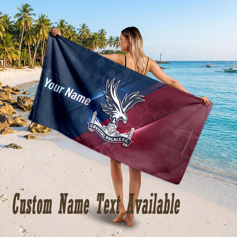 Crystal Palace Design Beach Towel Custom Text Large Towel for Beach Vacation