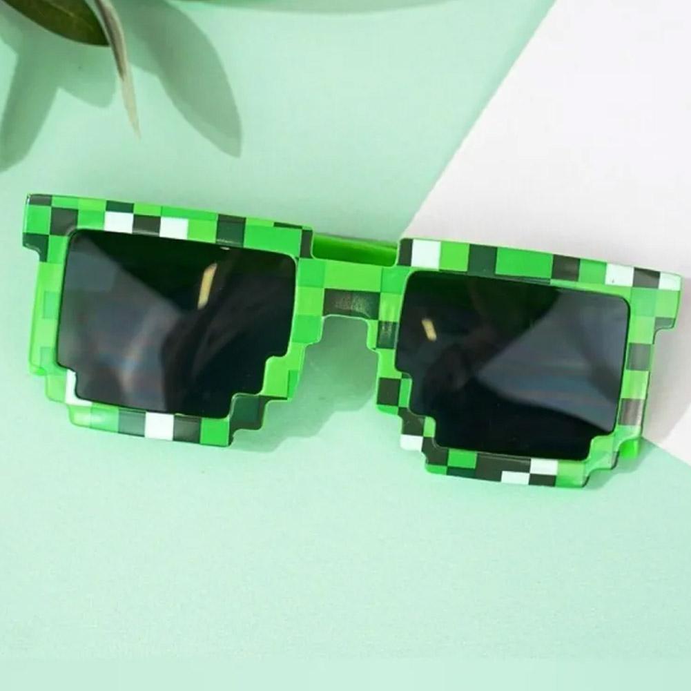 Sun Glasses Hot Sale Sunglasses Creeper Glasses Novelty Mosaic Funny Goggles Boys Girls Pixel Eyewear