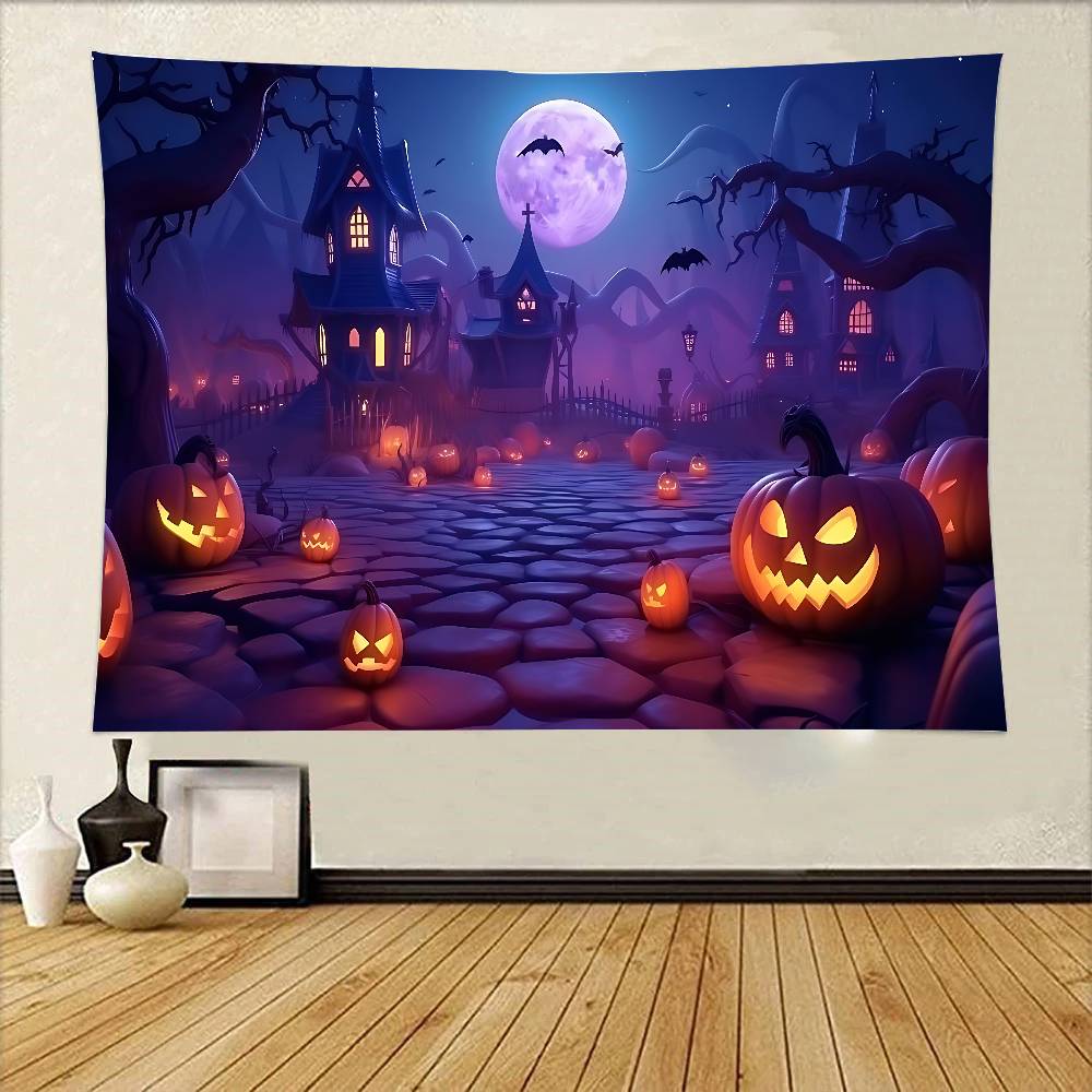 Halloween Tapestry Wall Hanging Tapestry Art Deco Blanket Curtain Hanging At Home Bedroom Living Room Decor