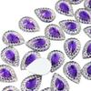 Two-Tone 10x14mm Teardrop Resin Rhinestones for DIY Jewelry & Clothing Decoration