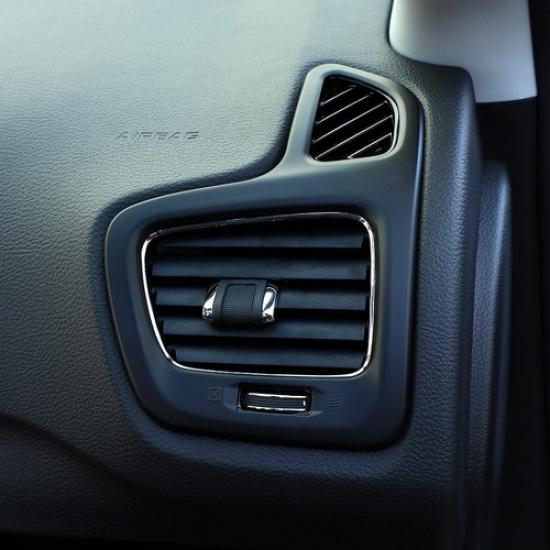 For Jeep Compass 17+ Dashboard Side Air Outlet Vent Cover Frame Trim Accessorie