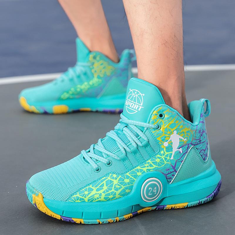 Venom Combat Boots Basketball Shoes Men's High-top Breathable Non-slip Wear-resistant Shock-absorbing Student Sneakers Cement Floor Breathable