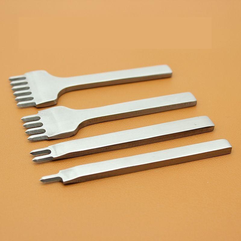 BEPAN Leather Punching Tool 3/4/5/6mm Alloy Material Leather Art Hand Sewing Tool Set Handmade Craft Production Supplies