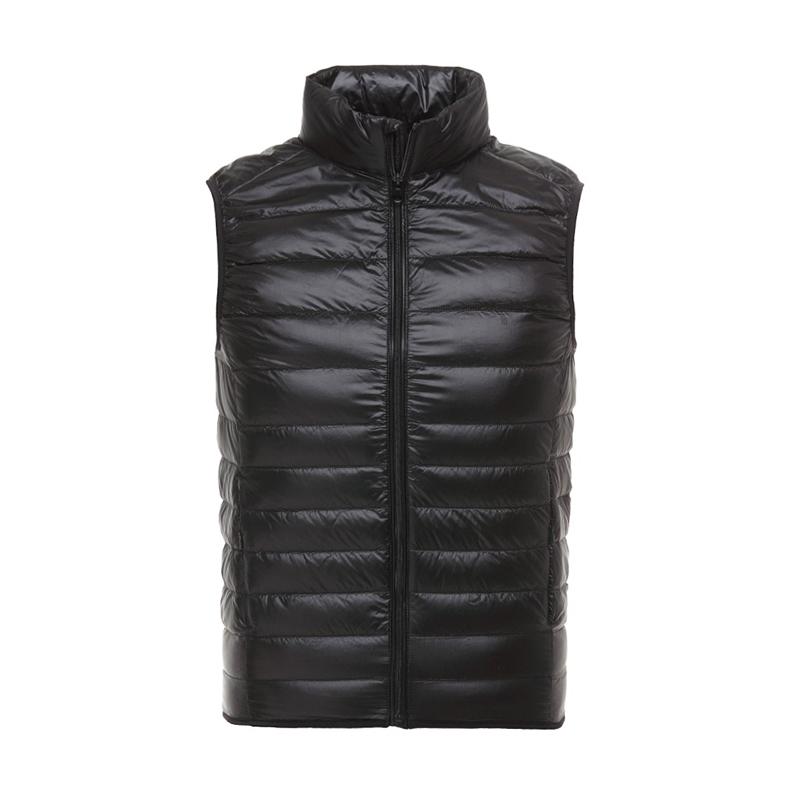 

Mens Down Vest Coats Sleeveless Jackets Duck Down Short Slim Down Vest Stand Neck Jacket for Male L чорний