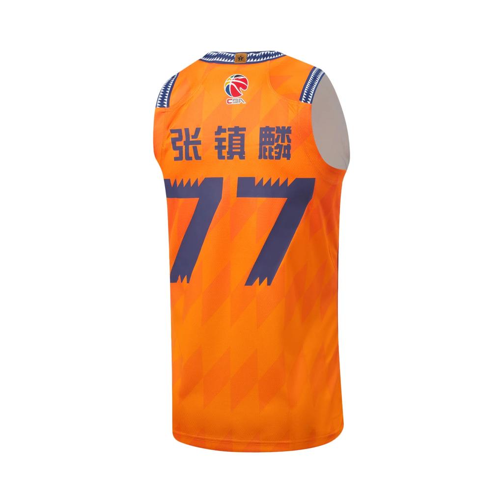 Li Ning CBA Series Letter Round Neck Versatile Moisture Wicking Simple Basketball Jersey Men Jersey AAYV773-1