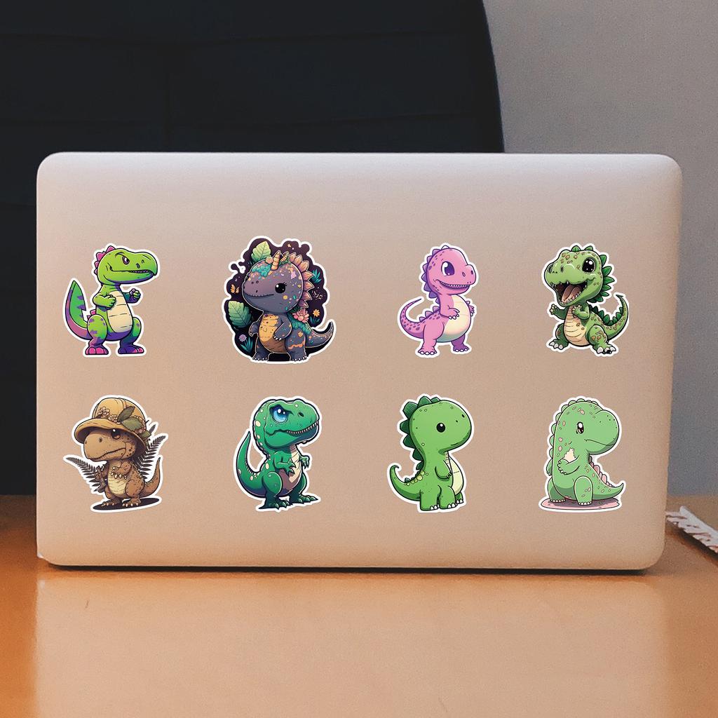 50 Stück Niedliche Dinosaurier Aufkleber Packung Handy Wasserbecher Wasserdichte Dekorative Aufkleber Kinder Handkonto Aufkleber