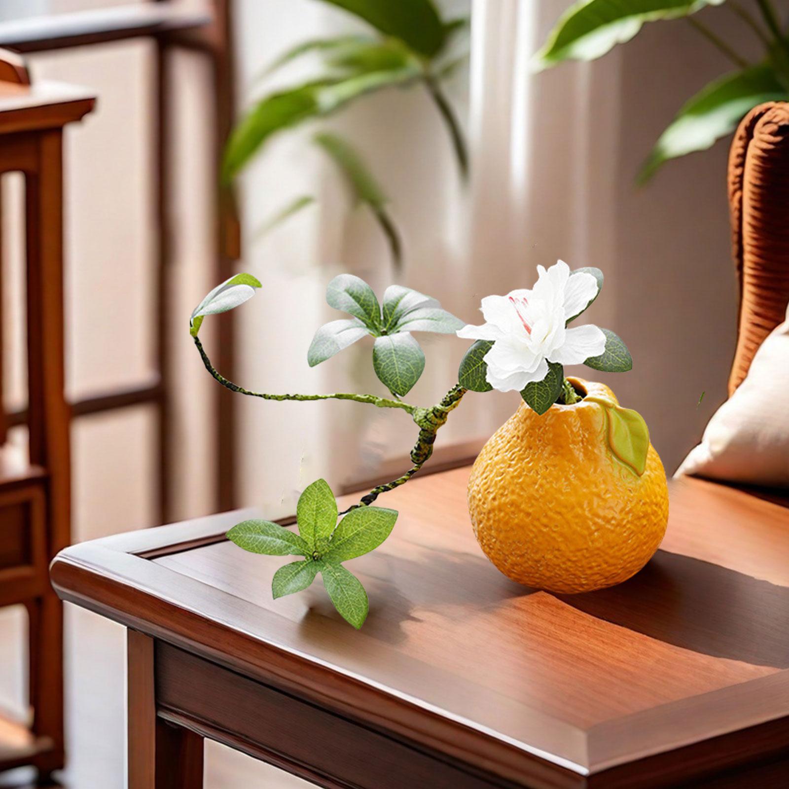 Fruit Shaped Ceramic Flower Vase Propagation Vase Bunch Storage Entryway Desktop Planter Living Room Ornament Minimalist