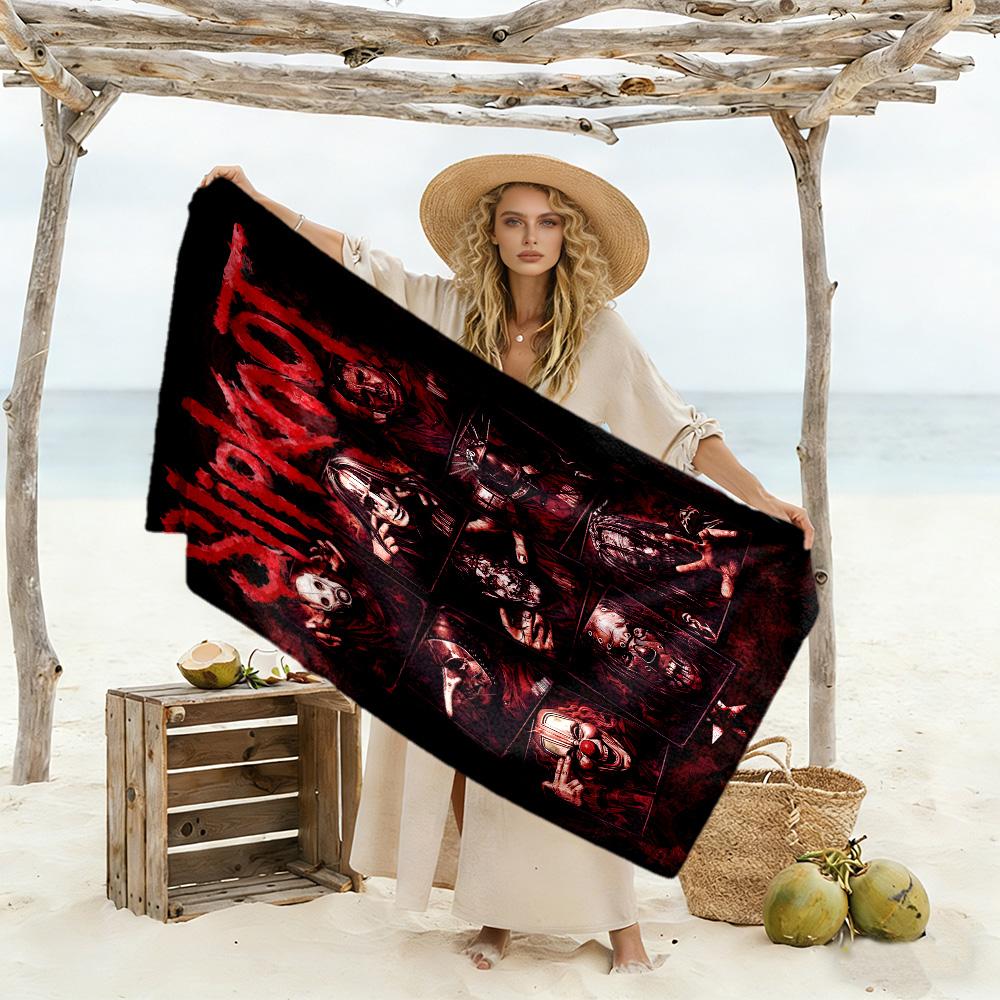 Slipknot gemütliches Strandtuch Langlebig perfekt für Reisen Strand Schwimmen Lebendiges Muster Geburtstags-/Weihnachtsgeschenk