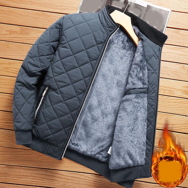 

Зимняя мужская теплая куртка с воротником-стойкой, мужские термопарки, пальто, повседневная классическая верхняя одежда, ветровки, куртки, мужская одежда M серый