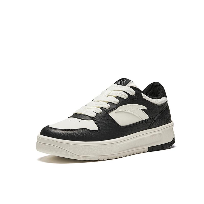 Anta Lightweight White Sneakers Height Increasing Lightweight Low-Top Skateboard Shoes Women's Black Sneakers 922438010-5