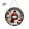 Holiday Decorations for Home Wooden Christmas Hanging Pendant, Snowman/Santa Claus/Gnome Ornament with Festive Door Plaques Hemp Rope Indoor