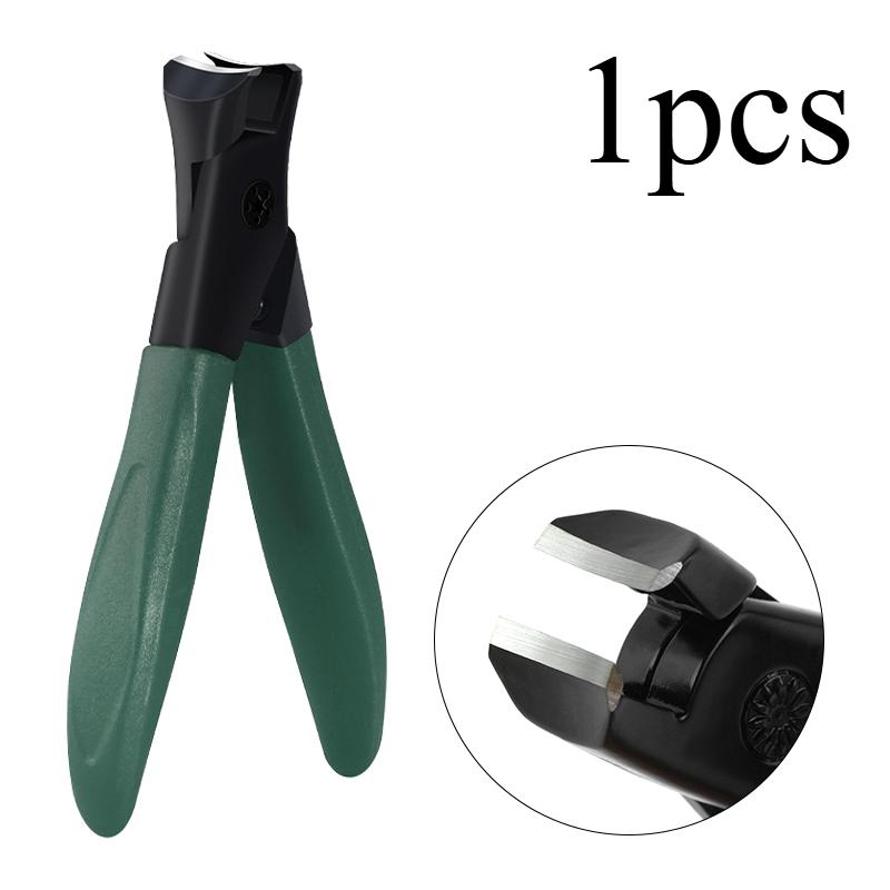 

Кусачки для ногтей с защитой от брызг, из нержавеющей стали, резак-триммер для искусственных ногтей, кусачки для стрижки твердых толстых искусственных ногтей, инструменты для маникюра зелёный