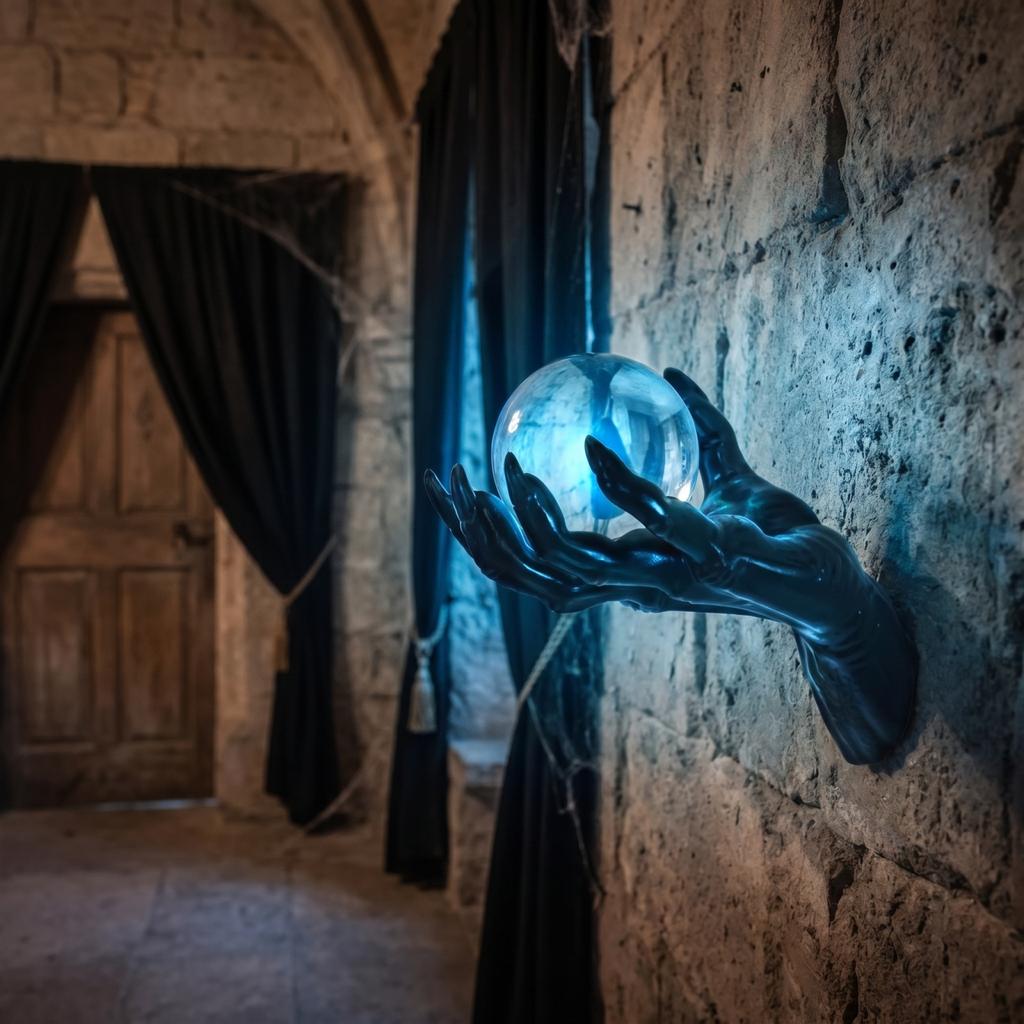 Halloween Hand Candle Holder - Wall Sconce Hanging Ornament Tabletop Decoration for House Party Decor