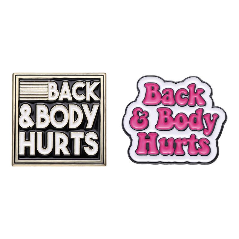 Chic Geometric Letter Pins With Creative Cartoon Designs In Bold Color Options All For