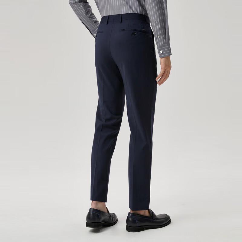 

K-Boxing Men s Lightweight Business Casual Straight Leg Trousers (Wool Blend) 30