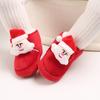 Unisex Baby Christmas Santa Shoes Infant Non-slip Cozy Fleece Booties Newborn First Walking Shoes Boys Girls Winter Warm Slipper