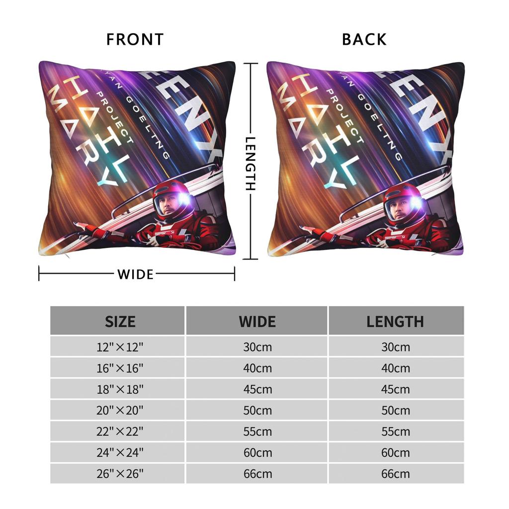 Project Hail Mary Poster Pillowcases Cute Funny Pillow Case For Sofa Couch Bed Living Room Soft Pillow Cover