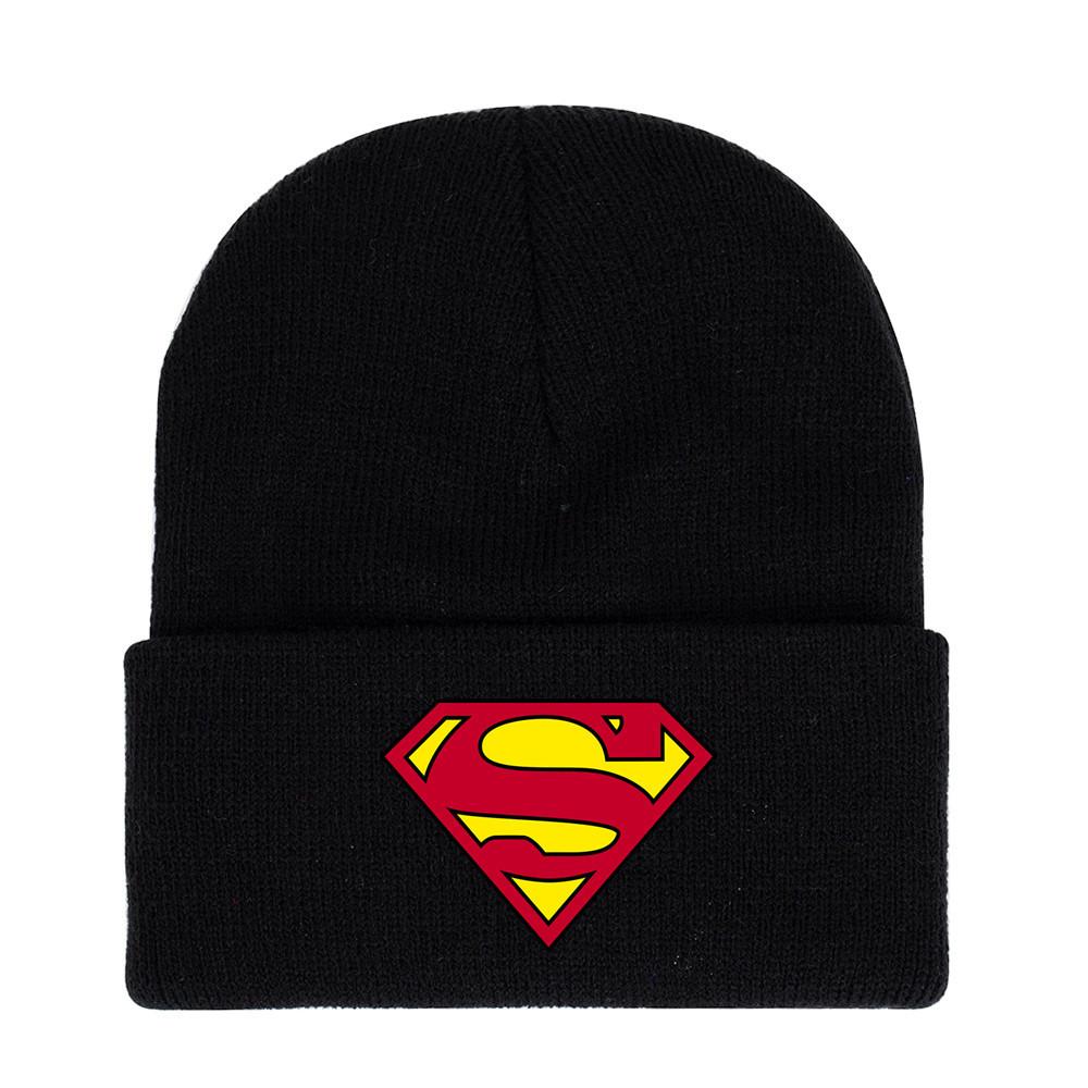Spiderman Batman Knit Beanie Acrylic Thermal Rolled Brim Winter Hat For Adults Fans