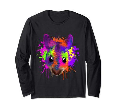 Splash Art Mouse Present Animal Mouse Lover Long Sleeve T-Shirt