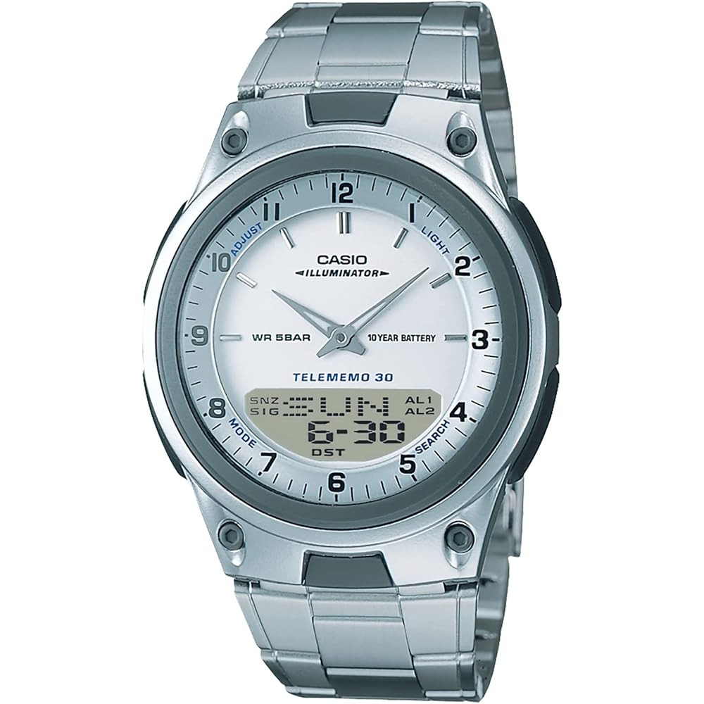 Casio Collection AW-80D-7AJH Men s Silver Watch Stainless Steel Analog Water Resistant