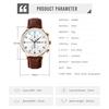 Skmei Mens Top Brand Luxury Genuine Leather Strap Waterproof Date Wristwatch Clock Reloj Hombre Stopwatch Quartz Watches 9301