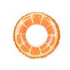 Orange PVC Inflatable Swim Ring - Thickened for Adults, Beginner-Friendly, Large Buoyancy.