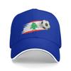 Unisexs Womens Lebanese Soccer Ball Lebanon Flag Outdoor Hat  Trucker Baseball Caps Casual Baseball Cap Sunscreen Hats