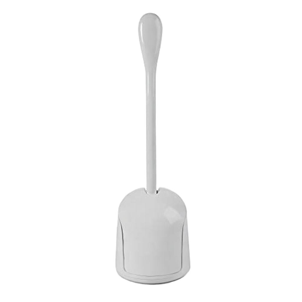 Long Handle Toilet Brush Set with Grip Handle Plastic Handle TPR for Grout Scrubbing and Bathroom Cleaning