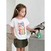 Korean Style Kidsren's Clothing Summer New Style 2026 Kidsren's Pure Cotton Short-Sleeved T-Shirt Cartoon Round Neck Pullover Girls' Clothes