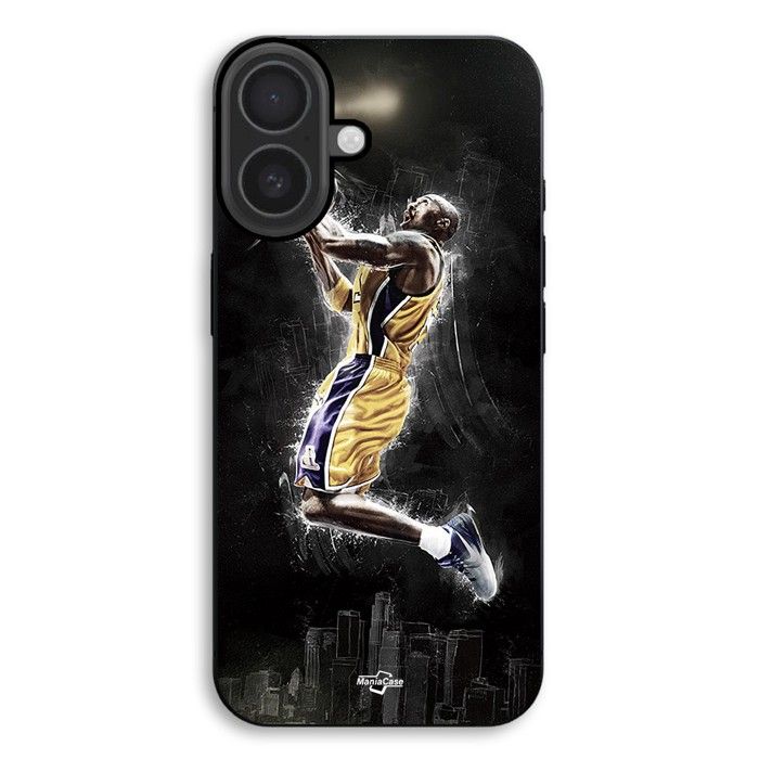 Coque de téléphone - MANIACASE - iPhone 17 - Silicone TPU - Noir - Basketball Kobe Bryant