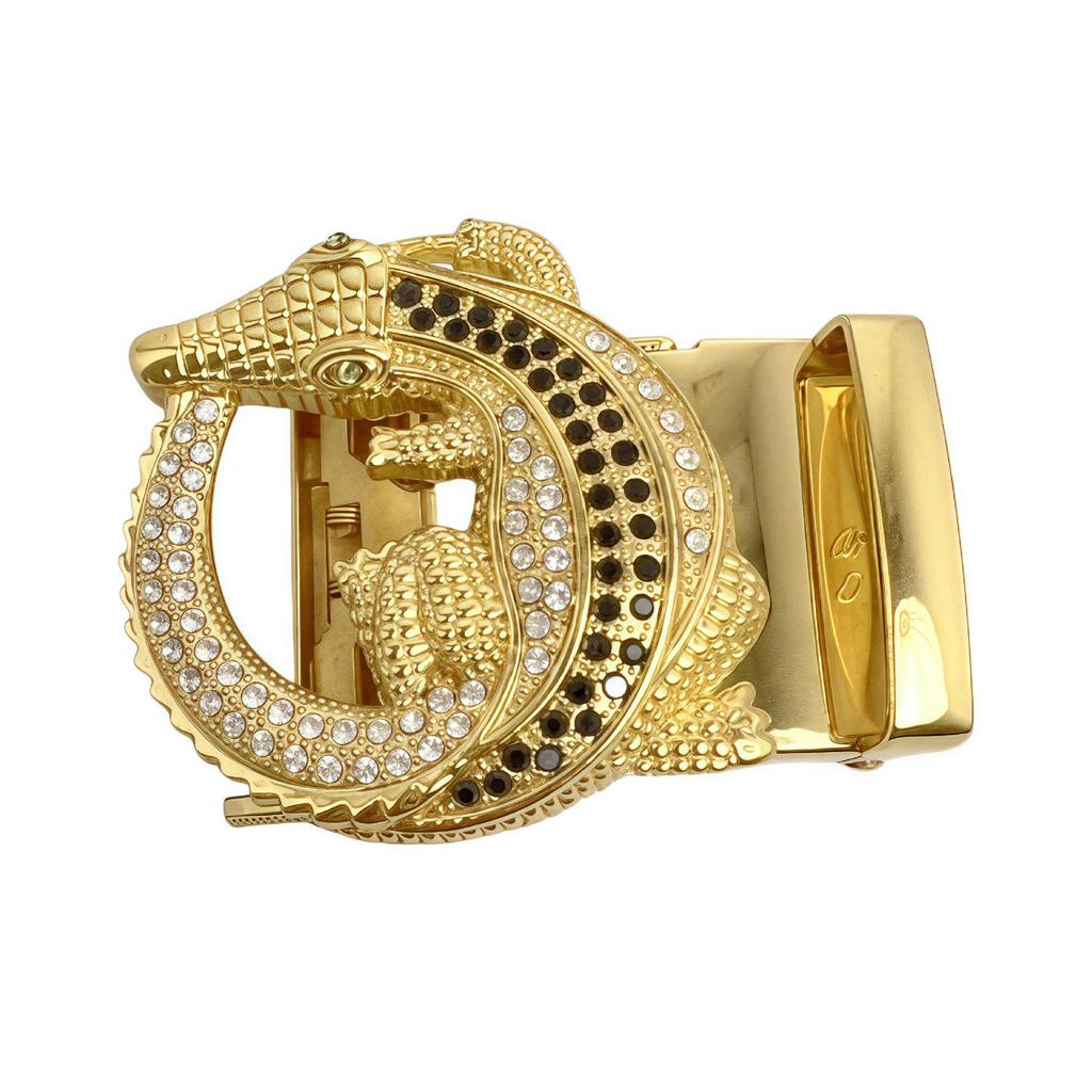 Agate Gemstone Rhinestone Automatic Belt Buckle, 3.5mm Inlaid, Single Head for Pants