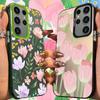 Tulip Floral Frosted Case for Samsung Galaxy S25 S24 S23 S22 Ultra S21 Plus S20 FE A73 A72 A71 A56 A55 A54 A53 Acrylic Cover