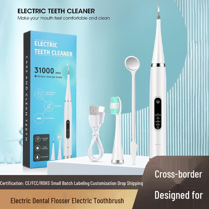 Portable Electric Dental Scaler & Toothbrush Set - Teeth Cleaning, Plaque & Calculus Removal, Whitening Device