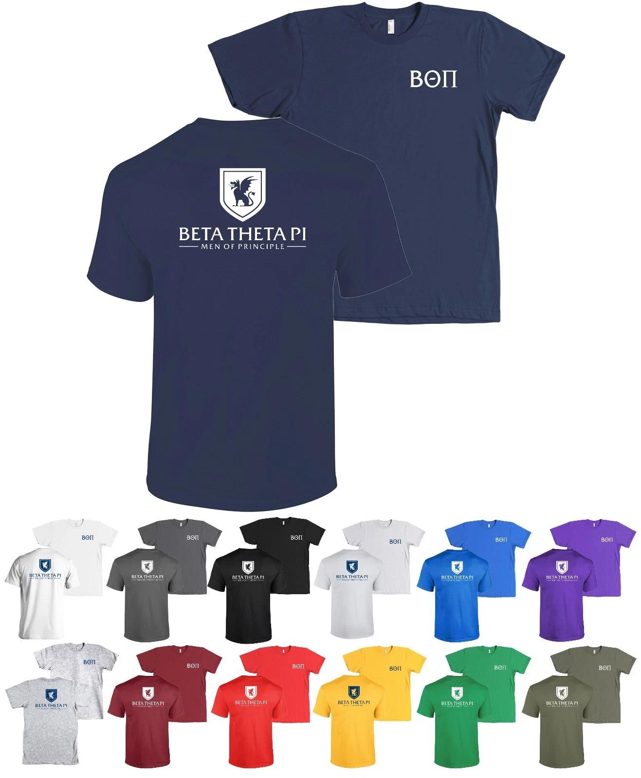 Beta Theta Pi Fraternity Bella + Canvas Shirt Men of Principle Coat of Arms S
