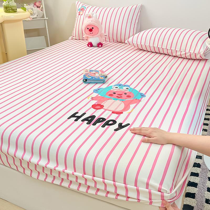 Summer Cotton Thick Mattress Cover Bedding Set Cartoon Bed Sheets For Kids 3 Piece All Cotton Bedspread Comfortable Bed Sheet Set