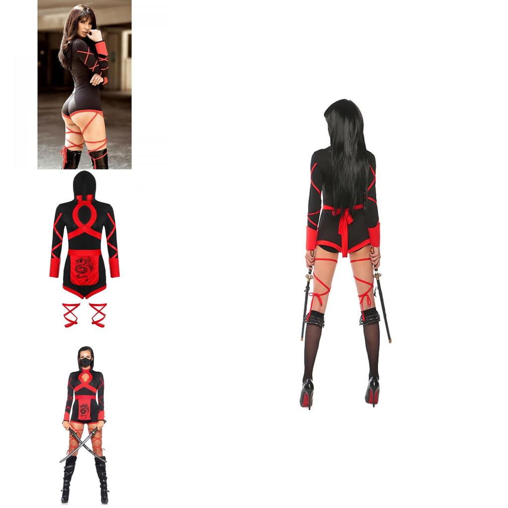 Stylish Women Ninja Cosplay Jumpsuit For Halloween Costume And Party Wear