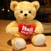 Kawaii Hug Sweater Teddy Bear Plush Dolls Lovely Bear with Clothes Holding Heart Pillow Nice Wedding Valentine 'S Gifts