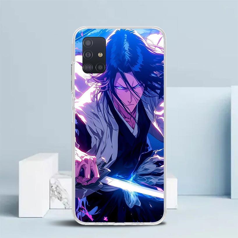 Bleach Kuchiki Byakuya Soft Cover for Samsung Galaxy A12 A22 A32 A52 A72 A02S Phone Case Note 20 Ultra 10 S10 Plus A51 A71 A50S